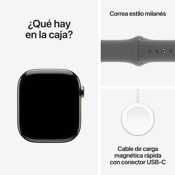 Apple watch series 10 46mm lte natural titanium sport band stone gray 9