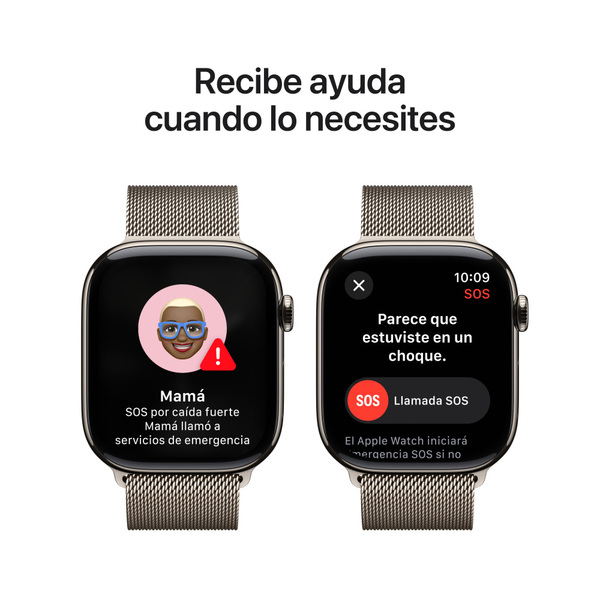 Apple watch series 10 46mm lte natural titanium milanese loop natural 6