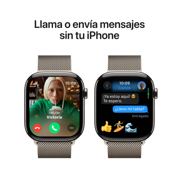Apple watch series 10 46mm lte natural titanium milanese loop natural 7