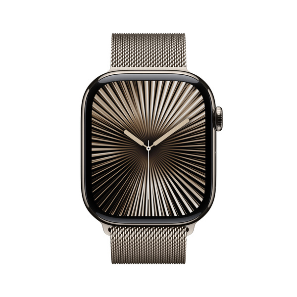 Apple watch series 10 46mm lte natural titanium milanese loop natural 2