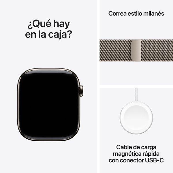 Apple watch series 10 46mm lte natural titanium milanese loop natural 9