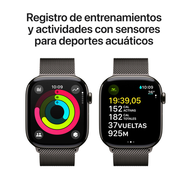 Apple watch series 10 46mm lte slate titanium milanese loop slate 4