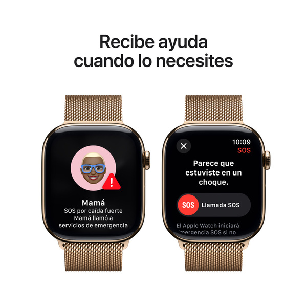 Apple watch series 10 46mm lte gold titanium milanese loop gold 6