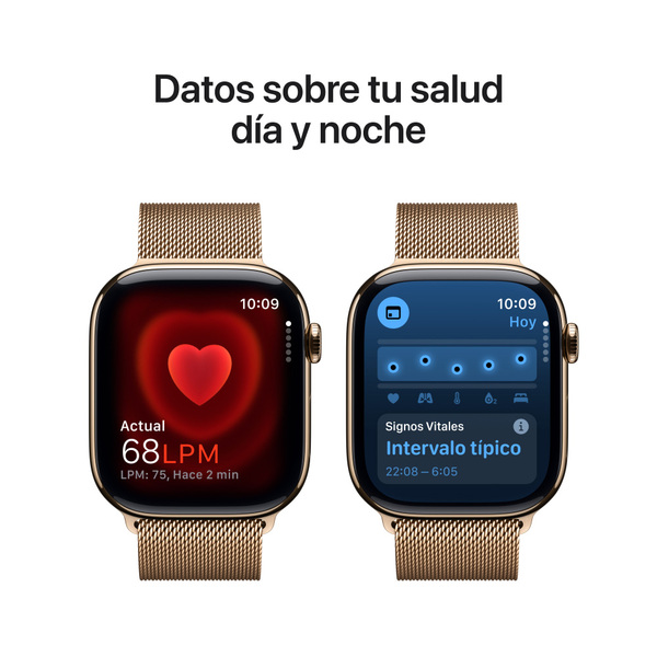 Apple watch series 10 46mm lte gold titanium milanese loop gold 5