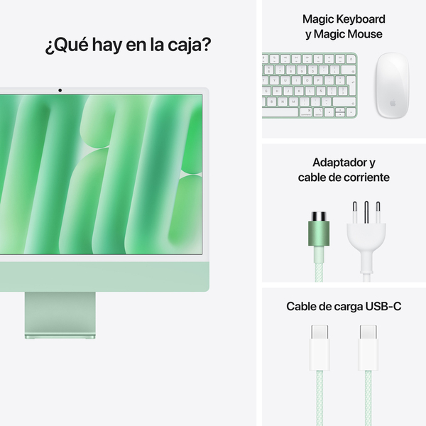 Apple imac m4 chip 2 port 24 in green 9