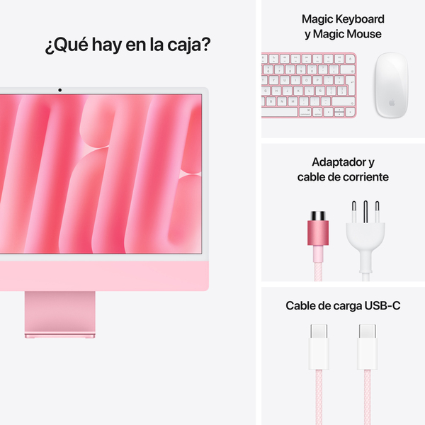Apple imac m4 chip 2 port 24 in pink 9