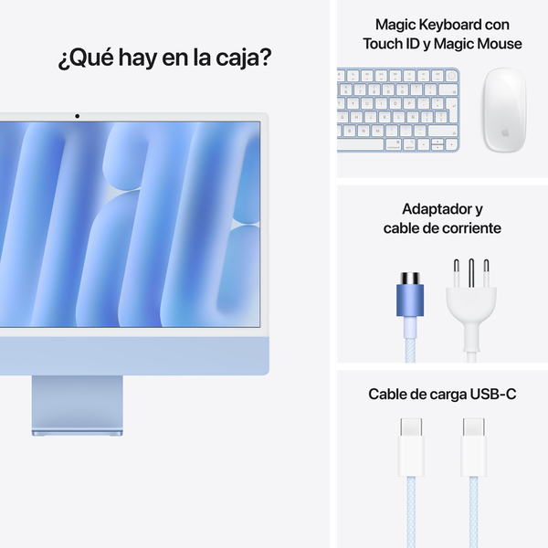 Apple imac m4 chip 4 port 24 in blue 9