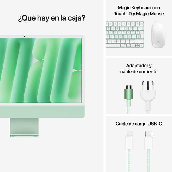 Apple imac m4 chip 4 port 24 in green 9