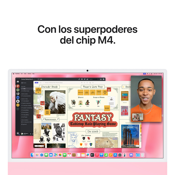Apple imac m4 chip 4 port 24 in pink 6