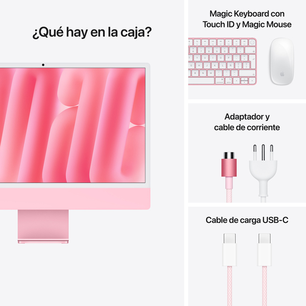 Apple imac m4 chip 4 port 24 in pink 9