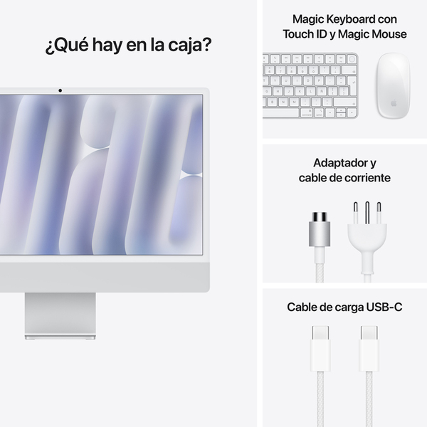 Apple imac m4 chip 4 port 24 in silver 9