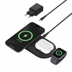 Base de carga plana inalámbrica 3 en 1 Belkin BoostCharge Pro