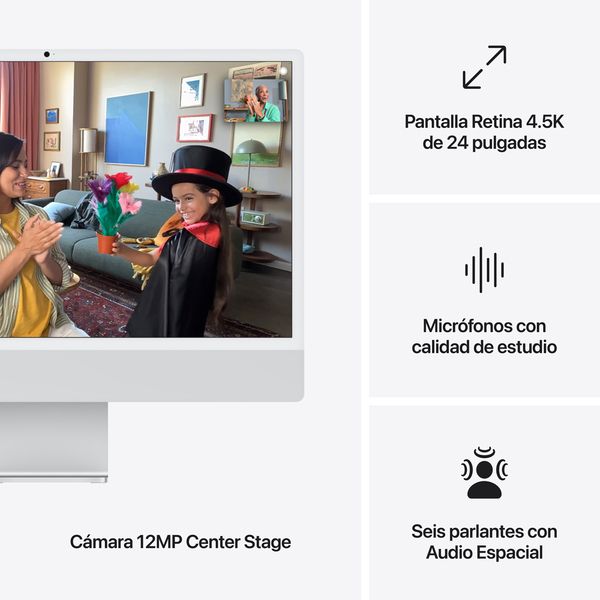 Apple imac m4 chip 4 port 24 in silver 7