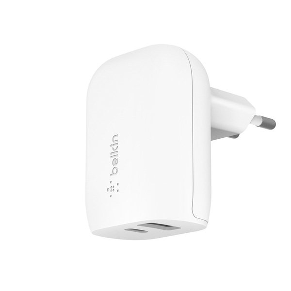 Cargador doble USB-C y USB-A de hasta 37 W Belkin BoostCharge