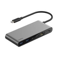 Hub USB-C multipuerto 8 en 1 con Ethernet de 2.5 Gbps Belkin Connect