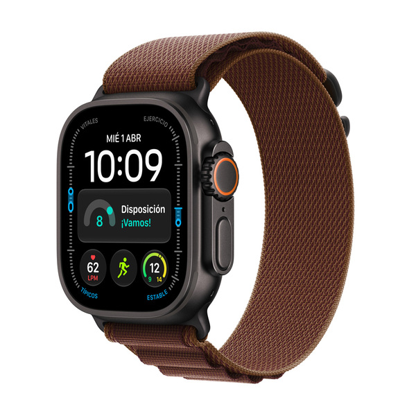 Apple watch ultra 4 49mm gps plus cellular black titanium alpine loop burgundy 01
