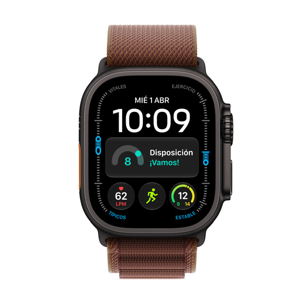 Apple watch ultra 4 49mm gps plus cellular black titanium alpine loop burgundy 02