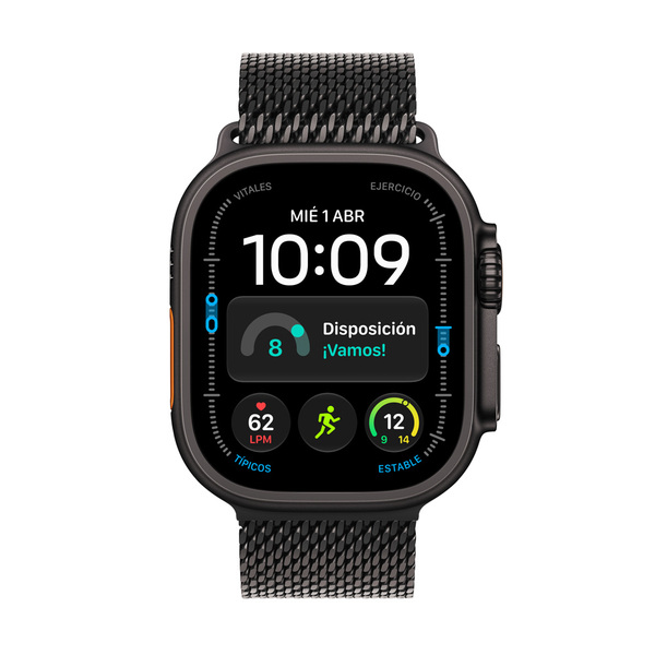 Apple watch ultra 4 49mm gps plus cellular black titanium milanese loop black 02