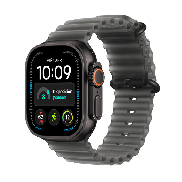 Apple watch ultra 4 49mm gps plus cellular black titanium ocean band translucent black 01