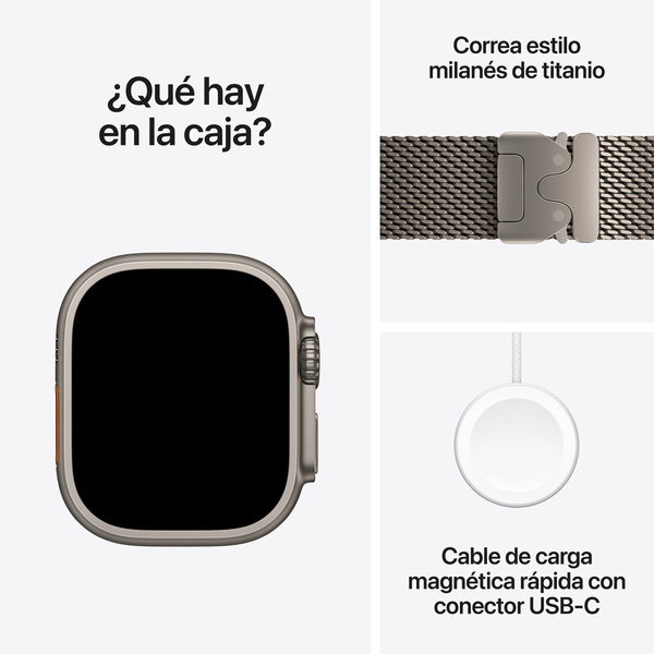 Apple watch ultra 4 49mm gps plus cellular natural titanium milanese loop natural 08