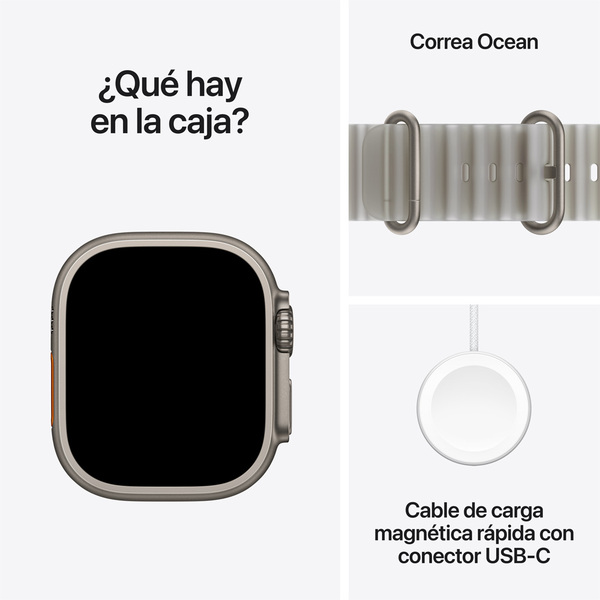 Apple watch ultra 4 49mm gps plus cellular natural titanium ocean band translucent gray 08
