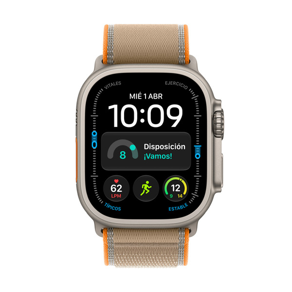 Apple watch ultra 4 49mm gps plus cellular natural titanium trail loop sand 02