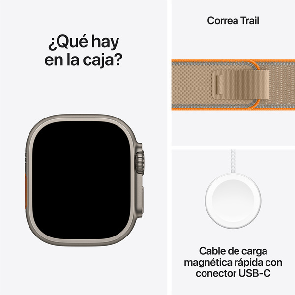 Apple watch ultra 4 49mm gps plus cellular natural titanium trail loop sand 08