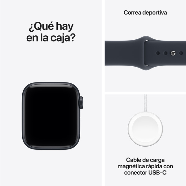 Apple watch se 3 40mm gps midnight aluminum sport band navy blue 08