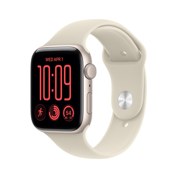 Apple watch se 3 44mm gps starlight aluminum sport band sand 01