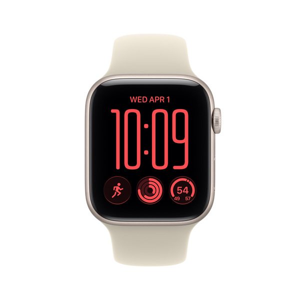 Apple watch se 3 44mm gps starlight aluminum sport band sand 02