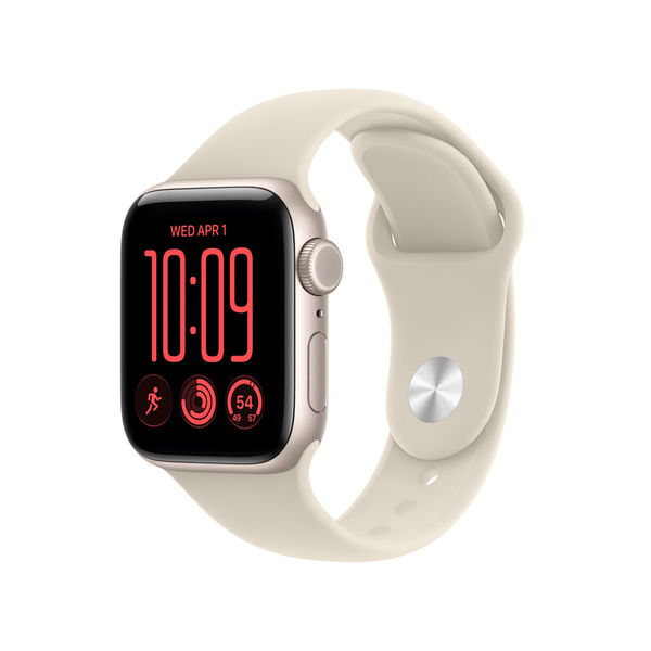 Apple watch se 3 40mm gps plus cellular starlight aluminum sport band sand 01