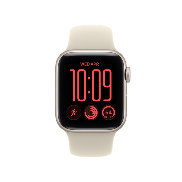 Apple watch se 3 40mm gps plus cellular starlight aluminum sport band sand 02
