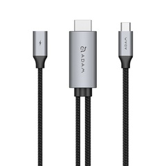 Cable USB-C a HDMI con puerto de carga Adam Elements CASA H180