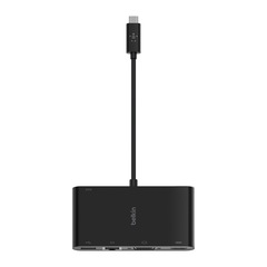 Adaptador USB-C Multipuerto con Ethernet, VGA, HDMI y entrada de carga Belkin